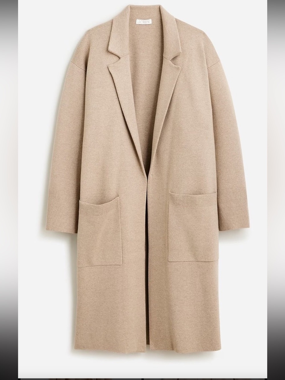 JCrew Ella open-front long sweater-blazer